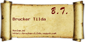 Brucker Tilda névjegykártya